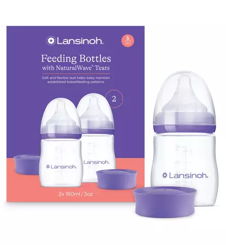 Lansinoh tuttipullo 2x160 ml + tuttipää 1kk+ wauva - Tuttipullot ja tuttipäät - LAN75430 - 1