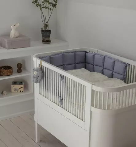 Sebra Pinnasängyn reunapehmuste Kapok, 180 cm dusty blue wauva - Pinnasängyn reunapehmusteet ja patjat - 100430030 - 1
