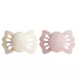 Frigg Lucky Symmetrinen Silikonitutti, 2-pack cream bluesh wauva - Tutit ja tuttinauhat - 5715239022369 - 1