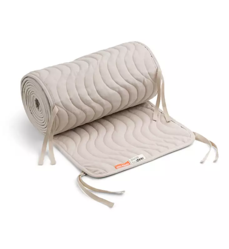 Done_by_deer_pinnas=C3=A4ngyn_reunapehmuste_tikattu_sand_Beige_wauva - Pinnasängyn reunapehmusteet ja patjat - 2323780 - 1