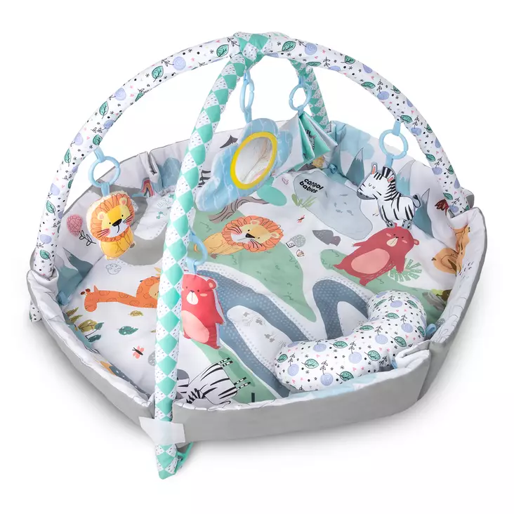 Canpol Babies Leikkimatto Ylosnostettavilla reunoilla, Safari Wauva - Leikkimatot ja lelukaaret - 81-100 - 1