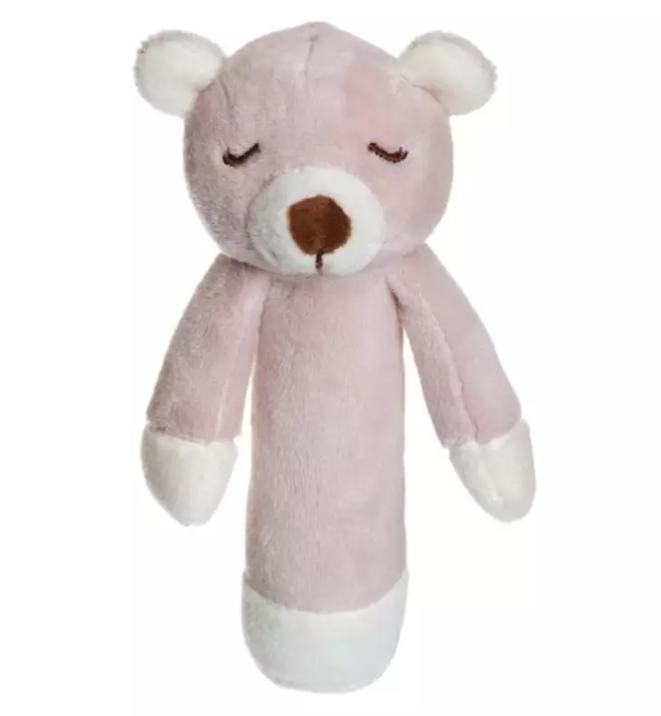 teddy_kompaniet_helistin_nalle_vaaleanpunainen_wauva - Pehmolelut ja helistimet - 64325010 - 1