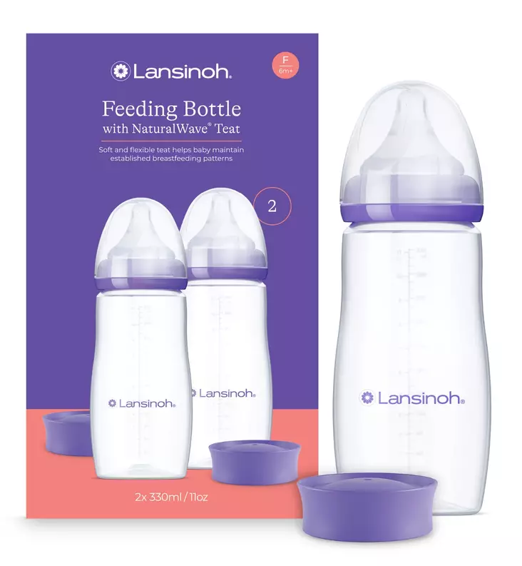 Lansinoh Natural Wave Tuttipullo 2 x 330ml wauva - Tuttipullot ja tuttipäät - LAN75540 - 1