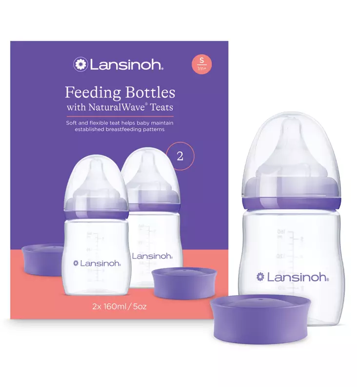 Lansinoh tuttipullo 2x160 ml + tuttipää 1kk+ wauva - Tuttipullot ja tuttipäät - LAN75430 - 1