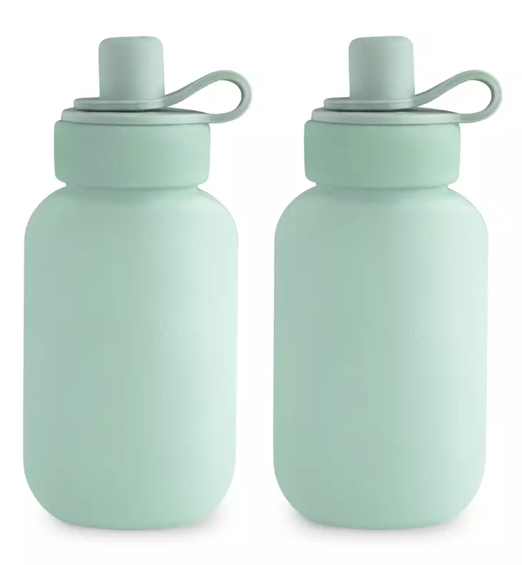 Mushie Täytettävät Silikoniset Smoothiepussit 2-pack blue wauva - Smoothiepussit ja korkit - 102010 - 1