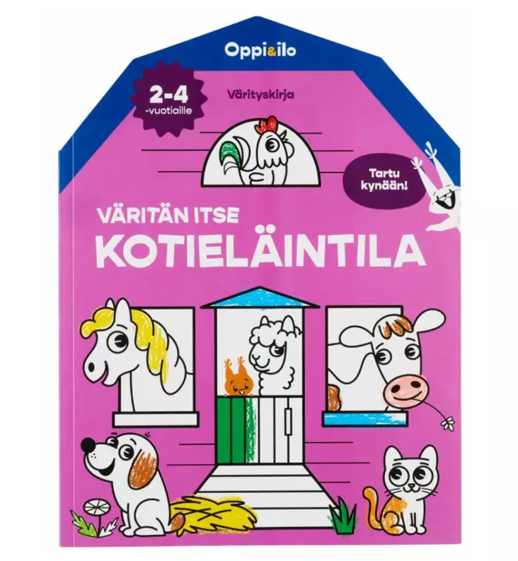 oppi&ilo_väritän_itse_kotieläintila_värityskirja_wauva - Puuhalelut taaperoille - WS376110 - 1