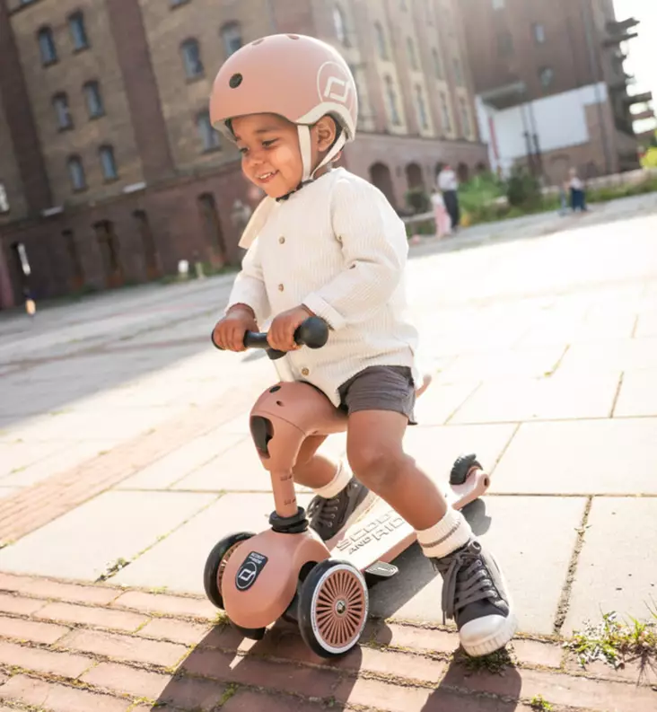 Scoot & Ride Highwaykick 1 Push & Go 2-in-1 potkulauta mocha wauva - Lasten potkupyörät ja kypärät - 00820 - 1