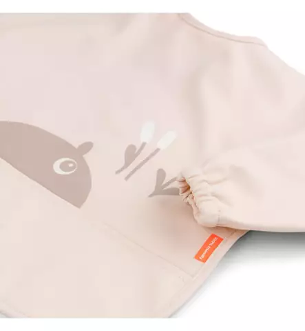 Done_by_Deer_hihallinen_ruokalappu_Ozzo_powder_vaaleanpunainen_wauva - Ruokalaput - 1323631 - 2