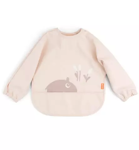 Done_by_Deer_hihallinen_ruokalappu_Ozzo_powder_vaaleanpunainen_wauva - Ruokalaput - 1323631 - 1