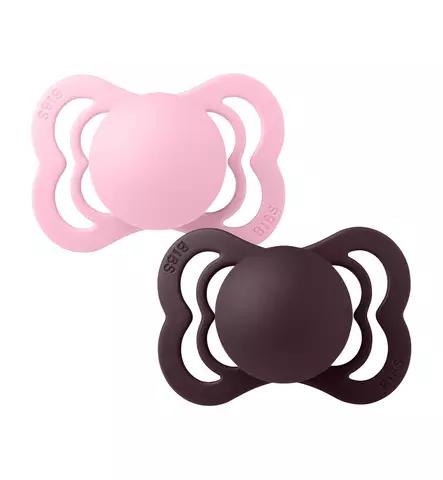 Bibs Supreme Silikonitutti 2-pack baby pin plum wauva - Tutit ja tuttinauhat - 260431 - 1