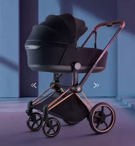 Cybex ePriam Comfort Sähköavusteiset Lastenvaunut rose gold sepia black wauva - Yhdistelmävaunut - 526000041 - 2