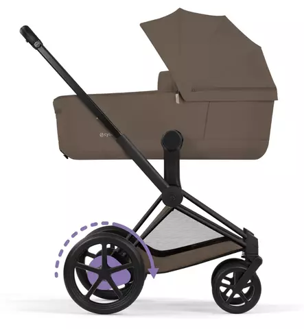 Cybex ePriam comfort Sähköavusteiset Lastenvaunut matt black coconut brown wauva - Yhdistelmävaunut - 526001491 - 1