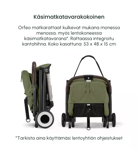 Cybex orfeo matkarattaat fog grey wauva - Matkarattaat - 525000381 - 2