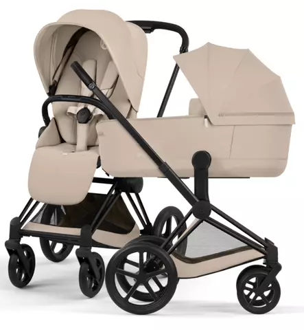 Cybex Priam Lastenvaunut matt black cozy beige wauva - Yhdistelmävaunut - 526000021 - 1