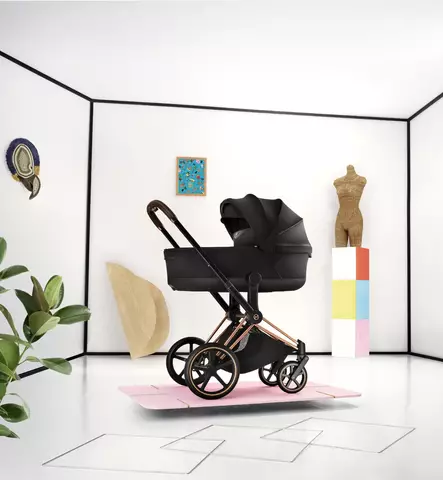 Cybex Priam Lastenvaunut matt black cozy beige wauva - Yhdistelmävaunut - 526000021 - 2