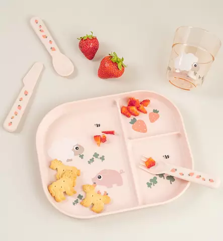 Done by Deer foodie lokerolautanen tiny farm powder wauva - Lasten kulhot ja lautaset - 1756961 - 2