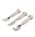 Done_by_Deer_easy_grip_cutlery_set_powder_vaaleanpunainen_silikoni_met=
alli_lasten_aterinsetti_wauva - Lasten ensilusikat ja aterimet - 1126861 - 2