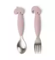 Done_by_Deer_Easy_Grip_haarukka_lusikka_powder_wauva - Lasten ensilusikat ja aterimet - 1126971 - 1