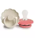 Frigg Daisy Pyöreä Silikonitutti, 2-pack cream poppy wauva - Tutit ja tuttinauhat - 101611 - 3