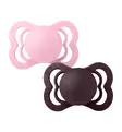Bibs Supreme Silikonitutti 2-pack baby pin plum wauva - Tutit ja tuttinauhat - 260431 - 1