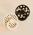 Bibs Studio Colour Luonnonkumitutti 2-pack polka dots ivory black wauva - Tutit ja tuttinauhat - 12034101 - 6