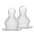 Bibs Tuttipäät silikonia 2-pack slow flow wauva - Tuttipullot ja tuttipäät - 5000011 - 1