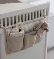 Sebra Organizer Hoitopöytään tai Pinnasänkyyn, 3 taskua morning beige wauva - Liinavaatteet ja suojat pinnasänkyyn - 801130011 - 3