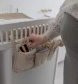 Sebra Organizer Hoitopöytään tai Pinnasänkyyn, 3 taskua morning beige wauva - Liinavaatteet ja suojat pinnasänkyyn - 801130011 - 4