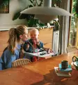 Stokke Clikk Bamboo Syöttötuoli cloud grey wauva - Syöttötuolit - 695801 - 6