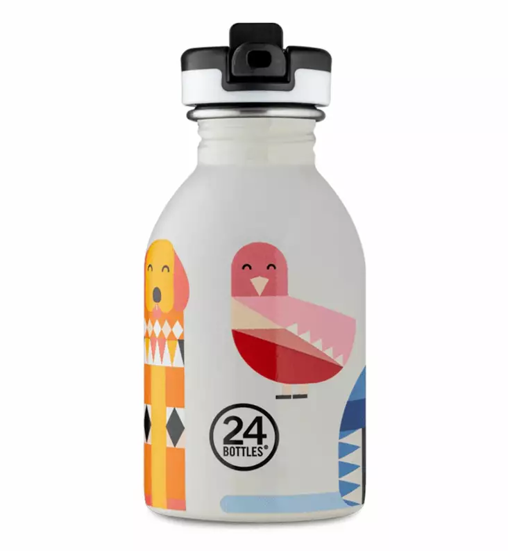 24Bottles teräspullo juomapullo pillipullo 250 ml best friends wauva - Lasten mukit, nokkamukit ja pillimukit - 002051 - 1
