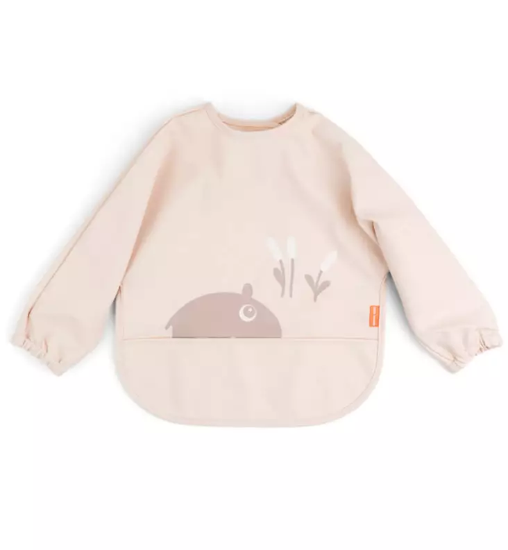 Done_by_Deer_hihallinen_ruokalappu_Ozzo_powder_vaaleanpunainen_wauva - Ruokalaput - 1323631 - 1