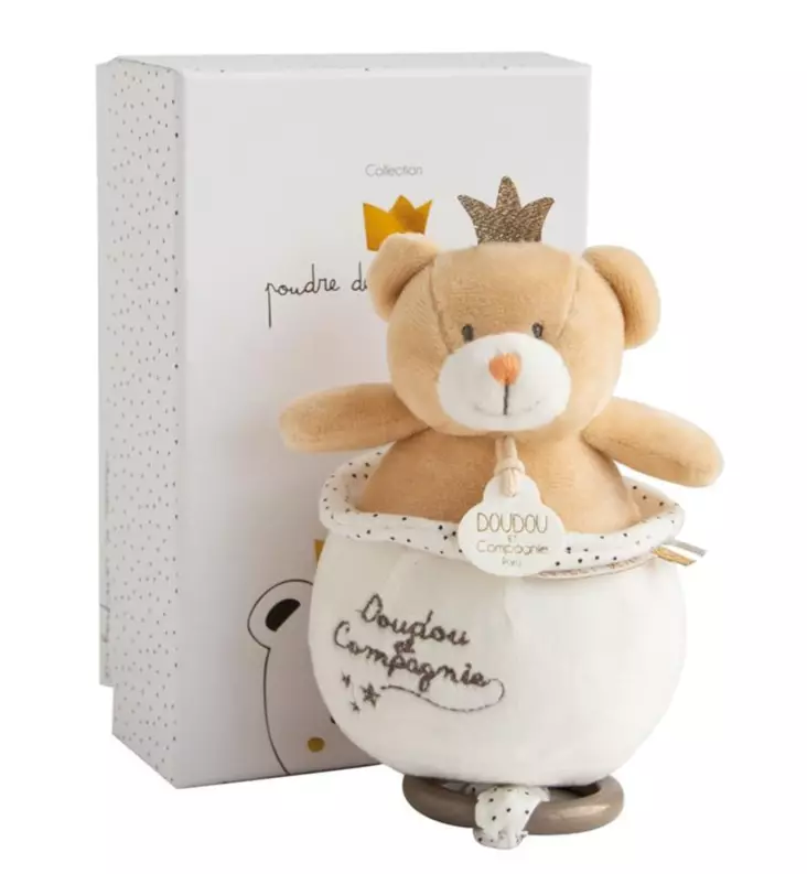 Doudou_soittorasia_kuningas_nalle_beige_wauva - Pehmolelut ja helistimet - DC3521 - 1