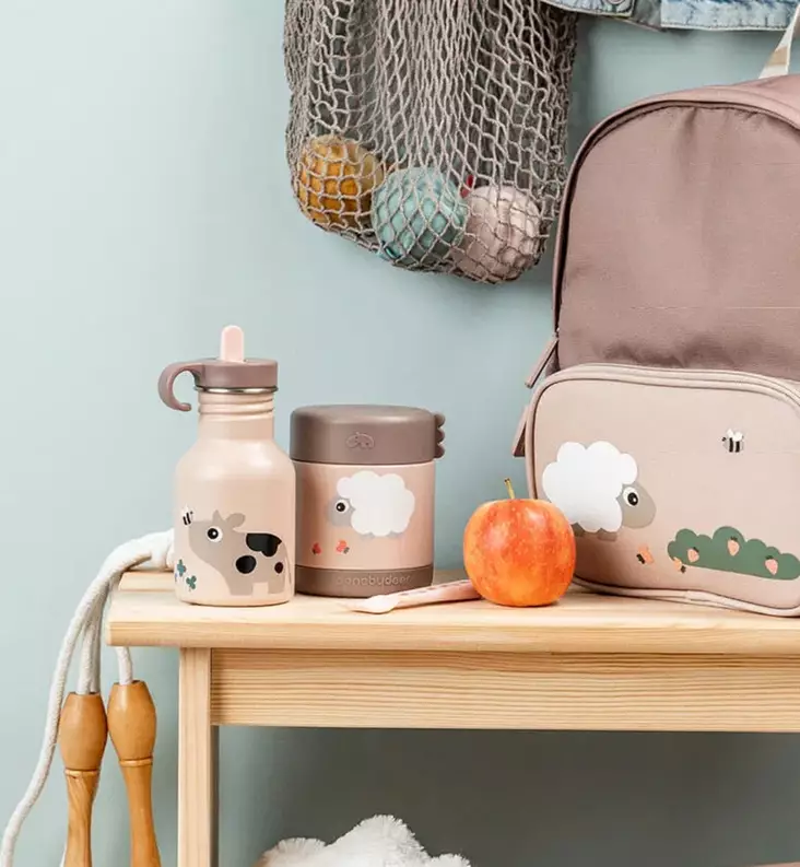 Done by Deer Lasten metallinen pillipullo tiny farm powder wauva - Lasten mukit, nokkamukit ja pillimukit - 1011601 - 1