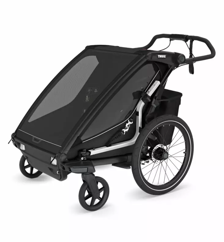 Thule Chariot juoksuvaunu py=C3=B6r=C3=A4k=C3=A4rry double 2 istuttava=
 black wauva - Urheilu- ja juoksurattaat - 10201031 - 1