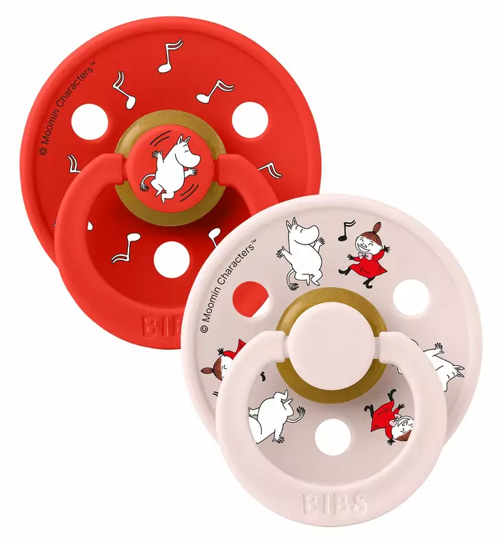 Bibs Muumi tutti 2-pack Latex dancing candy apple wauva - Tutit ja tuttinauhat - 11032101 - 1