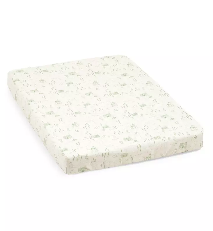 Stokke Nighti Mini Muotolakana Pinnasänkyyn sage green map wauva - Liinavaatteet ja suojat pinnasänkyyn - 710501 - 1