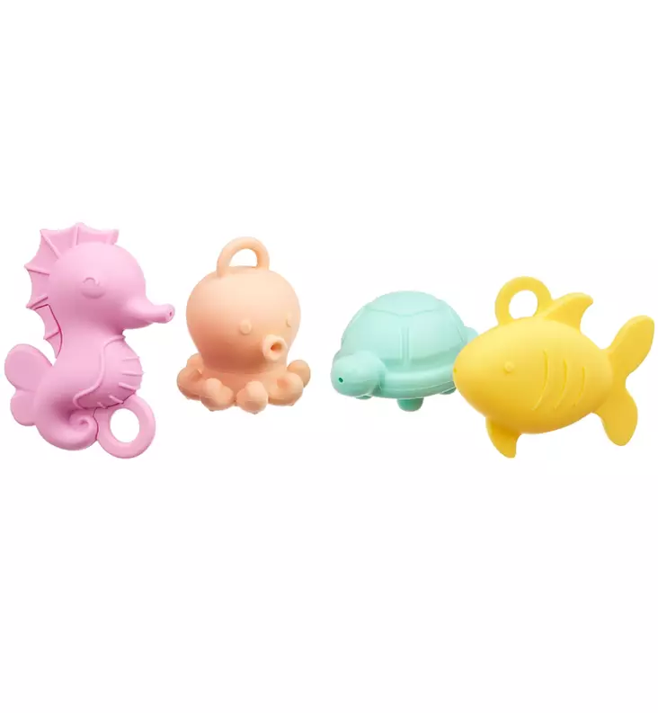akuku silikoniset kylpylelut avattavat meri wauva - Purulelut - A0711 - 1