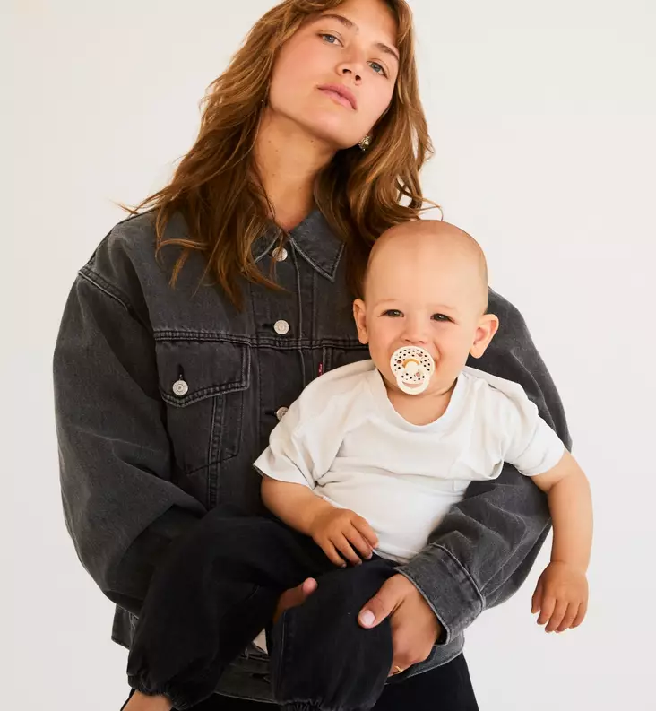 Bibs Studio Colour Luonnonkumitutti 2-pack polka dot ivory black wauva - Tutit ja tuttinauhat - 11034101 - 1