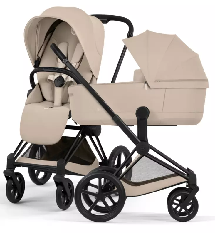 Cybex Priam Lastenvaunut matt black cozy beige wauva - Yhdistelmävaunut - 526000021 - 1