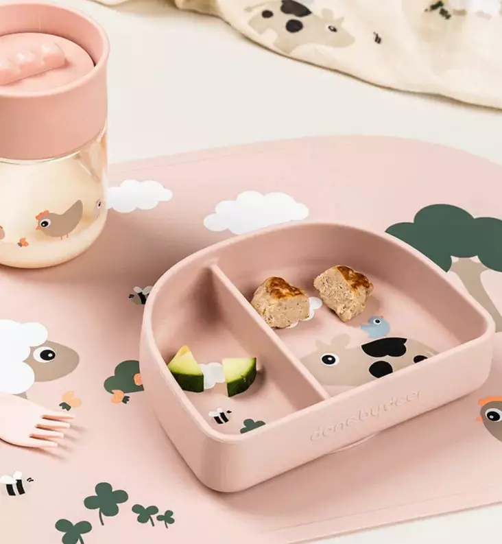 Done by Deer Stick&Stay Lasten Imukupillinen ja lokerollinen kulho/syvä lautanen wauva - Lasten imukuppilautaset - 1869621 - 1