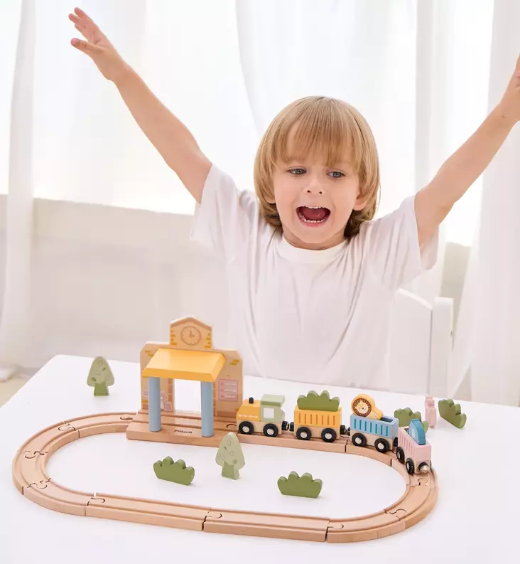 PolarB Puinen Junarata wauva - Puuhalelut taaperoille - 294971 - 1