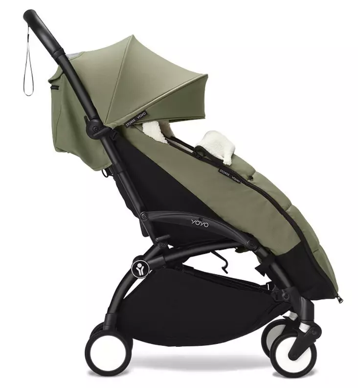 Stokke Yoyo3 Lämpöpussi matkarattaaseen olive wauva - Lämpöpussit ja jalkapeitteet - 646611 - 1