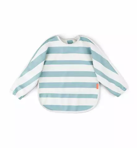 Done_by_Deer_hihallinen_ruokalappiu_taskulla_raidallien_Blue_wauva - Ruokalaput - 1333202 - 1