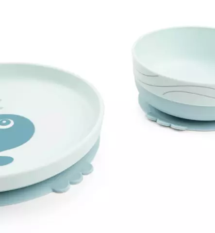 DonebyDeer_Foodie_Dinner_Set_Wally_Blue_Wauva - Lasten kulhot ja lautaset - 1593002 - 2
