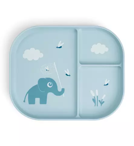 Done by Deer foodie lokerolautanen elphee blue wauva - Lasten kulhot ja lautaset - 1756932 - 1