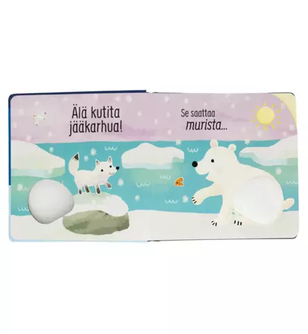 Oppi&Ilo älä kutita jääkarhua ensikirja tunnustelukirja äänikirja wauva - Ensikirjat ja pehmokirjat - WS606122 - 2