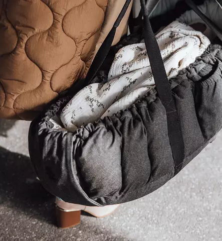 Sebra Kannettava Unipesä/Kantokassi 3-in-1 dark grey melange wauva - Unipesät, unipussit ja kapalot - 101630012 - 1