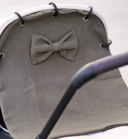 unavaate vaunuverho minivohveli rusetilla green gray wauva - Vaunuverhot ja aurinkovarjot rattaisiin - 83372 - 2