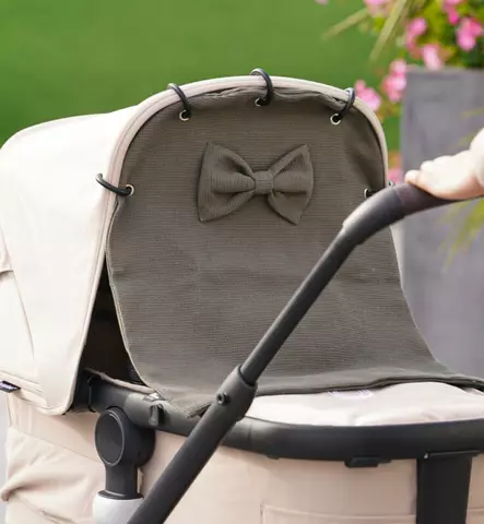 unavaate vaunuverho minivohveli rusetilla green gray wauva - Vaunuverhot ja aurinkovarjot rattaisiin - 83372 - 1