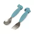 Done by Deer easy grip spoon & fork lusikka haarukka deer friends blue=
 lasten aterimet wauva - Lasten ensilusikat ja aterimet - 1126972 - 2